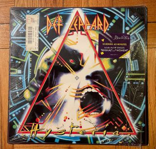 Def Leppard Very Rare Lp Vinyl Hysteria 1987 Us 1st Press W/hype Sticker