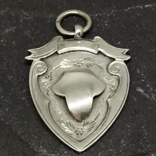 Vintage Sterling Silver Fob Medal Pendant Chester Hallmarks