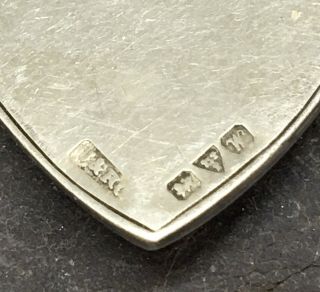 Vintage Sterling Silver Fob Medal Pendant Chester Hallmarks 3