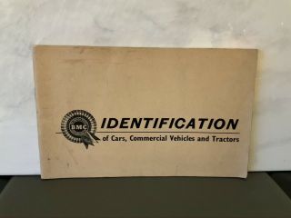 Bmc Book Identification Of Cars Commercials Tractors Rare Book Inc 1945 - 1962