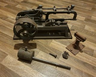 Rare Vintage Antique Power Saw Stationary Steam Engine Tool Cast Iron Hacksaw