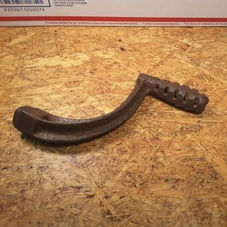 Antique Cast Iron Wood Or Coal Stove Ash Grate Shaker Crank Handle Good Cond.