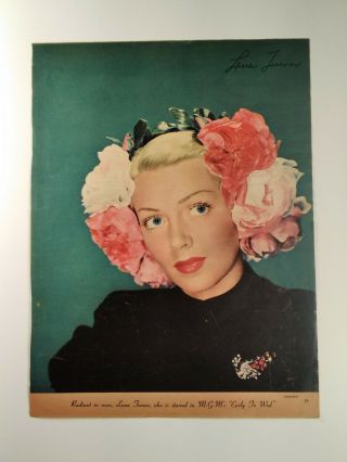 Hollywood 1940s Print Pin Up Rare Portrait Photo Lana Turner Greg Peck 2