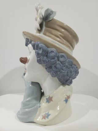 Rare Collectible; Retired; 1988; Lladro 5542 Melancholy Clown Head Bust 2