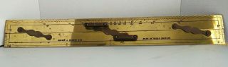 Antique Nautical Navigation Tool,  Brass,  Parallel Ruler,  Kelvin Hughes