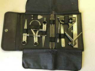 Rare Lufkin Students Tool Set 1 For Machinist Apprentices Folding Carry Case
