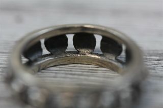 Vintage Sterling Silver 925 Ring 6.  8mm Band Open Work Design Stack 6.  25 2