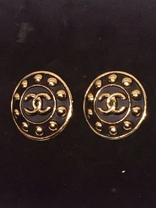 Rare Vintage Coco Chanel Clip Earrings - Marked “made In France” - Stunning