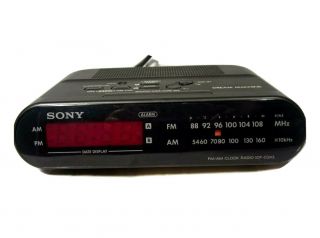 Sony Dream Machine Icf - C243 Am Fm Dual Alarm Digital Clock Radio - Black
