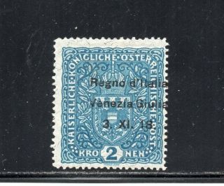 1918 Italy / Austria Venezia Giulia Sa 15/i Cv $1065.  00,  Rare