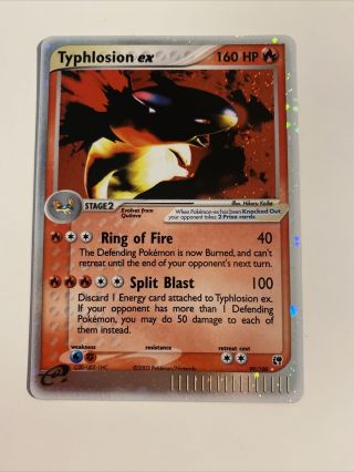 Typhlosion Ex 99/100 Ultra Rare Holo Foil Pokemon Card Nm