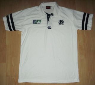 Rare Player Issue Scotland Rugby World Cup Polo Shirt