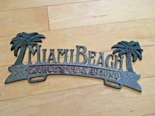 Antique Metal Automobile License Plate Or Wall Sign