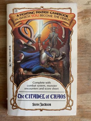 Rare Fighting Fantasy Gamebook 2: The Citadel Of Chaos Steve Jackson Dell Rpg