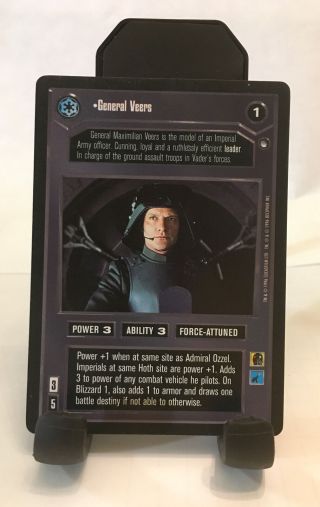 Star Wars Ccg General Veers Hoth Rare Lp Swccg Limited