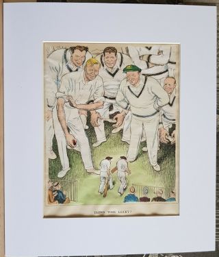 . Cricket " Third Time Lucky.  " 1948 Rare.  Ashes.