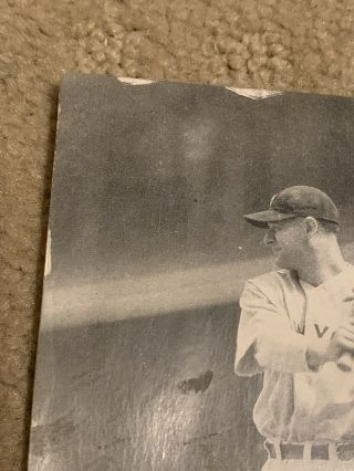 Vintage Lou Gehrig Postcard Rare Standing With Bat Yankees 3