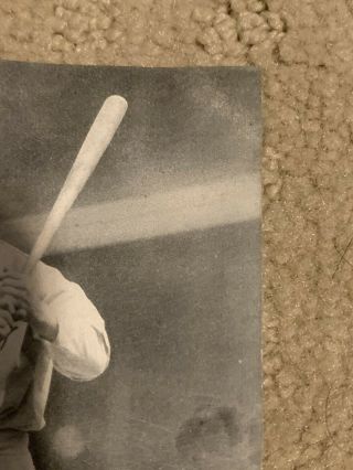 Vintage Lou Gehrig Postcard Rare Standing With Bat Yankees 4