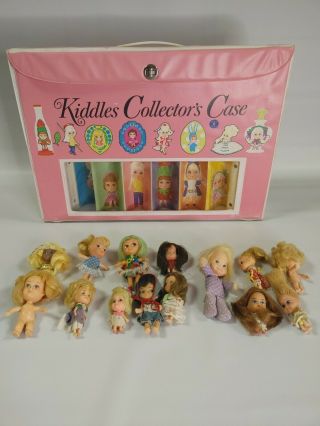1967 Vintage Liddle Kiddles Collectors Case With Dolls And Misc.  Furniture