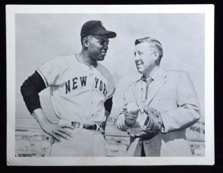 1957 Willie Mays Ny Giants Baseball Knickerbocker Beer 7x9 Postcard - Rare