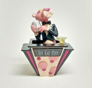 1999 The Pink Panther Kit Kat Club Cool Cat Bar Bubble Figure By Vandor,  Rare
