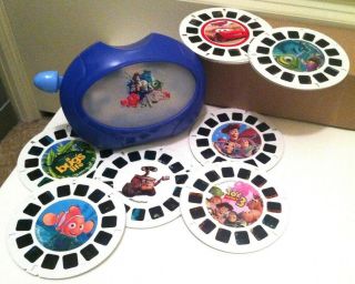 Rare Disney Pixar View - Master Viewer With 7 Story Reels And Storage Case
