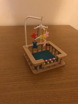 Vintage Sylvanian Families Play Pen And Mobile Rare Complete