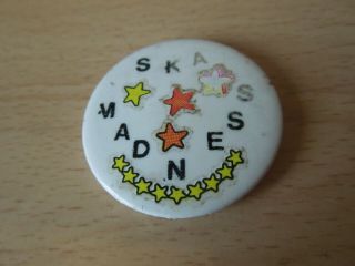 Rare Madness Nutty Boy Ska Badge - Some Wear Through Age On Front 1980