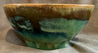 Fabulous Signed Glaze Fulper Pottery Bowl 1916 - 1918 Arts And Crafts - Rare Glaze