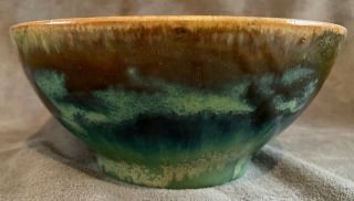 Fabulous Signed Glaze Fulper Pottery Bowl 1916 - 1918 Arts and Crafts - Rare Glaze 2