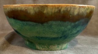 Fabulous Signed Glaze Fulper Pottery Bowl 1916 - 1918 Arts and Crafts - Rare Glaze 4