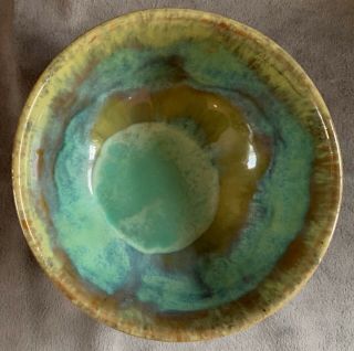 Fabulous Signed Glaze Fulper Pottery Bowl 1916 - 1918 Arts and Crafts - Rare Glaze 5