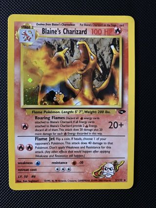 1999 - 2000 Wizards Pokémon Gym Challenge Blaine 