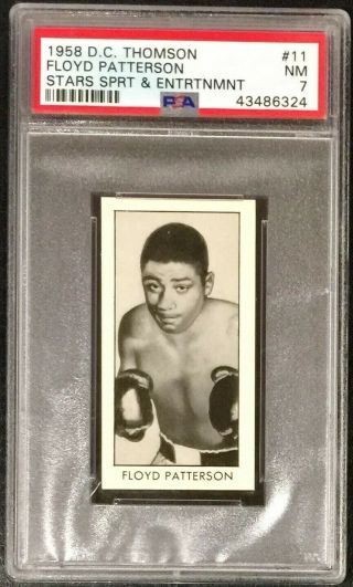 1958 D.  C Thomson Floyd Patterson Hof Boxer Psa 7 Highest Grade (rare Hotspur)