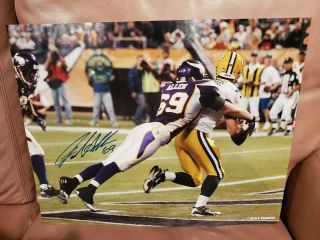 Jared Allen Minnesota Vikings Autographed Signed 16x20 Photo W/ Ticket Stub Rare
