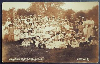 Rare R.  P.  Postcard Carlton Street Sunday School Treat 1913 Burton - On - Trent (2)