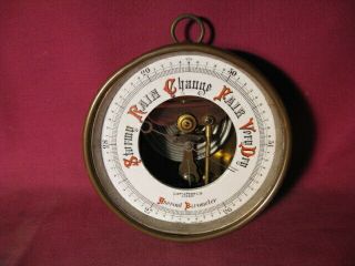 A 19th C Victorian Copper Cased Barometer By Short & Mason Ltd