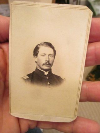 Antique Civil War Washington,  Dc Union Soldier Officer Photo Cdv Pic