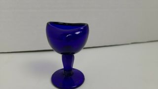 Vintage Antique John Bull Cobalt Blue Glass Eye Wash Cup Patent August 14,  1917
