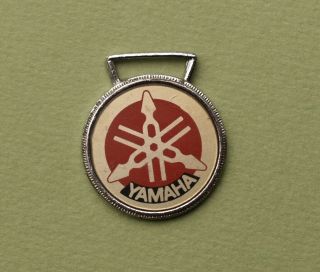 Vintage Yamaha Motorcycle Key Fob Badge For Keyring Made By Cud Rare