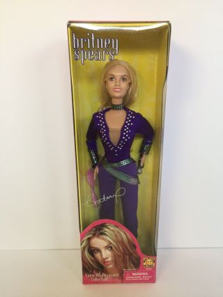 Rare 2001 Britney Spears Doll - Purple Jumpsuit Video Performance Box