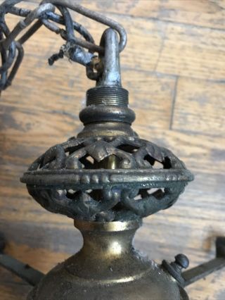 antique brass hanging lamp 2