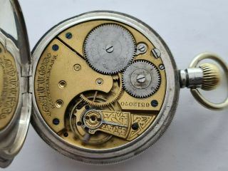 Antique 1894 Waltham 16s Solid Silver Hallmarked Pocket Watch Rare 3