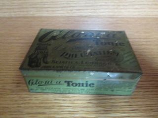 Rare Antique Vintage Gloria Tonic John A.  Smith Co.  Advertising Tin Pat 