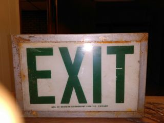 Exit Sign Light Vintage Antique Decor Store Sign Retro Furniture