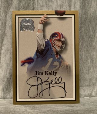 Rare Jim Kelly Signed Fleer Greats Of The Game Gotg " Certified " Auto Card Hof