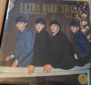 Vv89::: Ultra Rare::: The Beatles " Ultra Rare Trax Vol.  1 " Yellow Vinyl