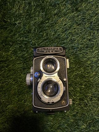 Rare Olympus Flex A3.  5 Tlr Film Camera W/ 7.  5cm Zuiko F.  C.  F:3.  5 Lens
