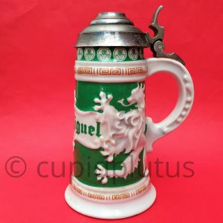 Vintage San Miguel Ceramic Beer Tankard Mug,  Fabricado Por Argal (spain) Rare