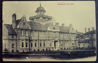 Rare Early Printed.  Postcard Willesden Workhouse Infirmary Brent Middlesex